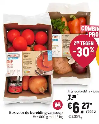 Delhaize Box voor de bereiding van soep aanbieding