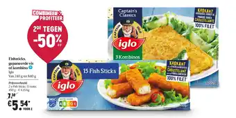 Delhaize Fishsticks, gepaneerde vis of kombino aanbieding