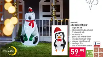 ALDI LightZone XXL-LEDkerstfiguur aanbieding