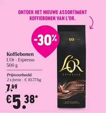 Delhaize Koffiebonen 500 gram aanbieding