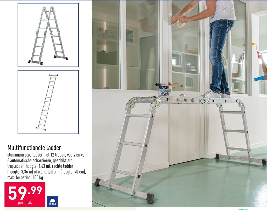 Multifunctionele ladder promotie bij ALDI