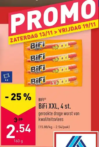 ALDI Bifi XXL 160g aanbieding