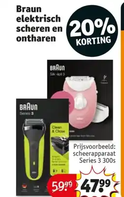 Kruidvat Braun elektrisch scheren en ontharen aanbieding