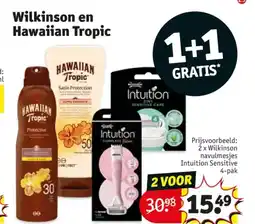 Kruidvat Wilkinson en Hawaiian Tropic aanbieding