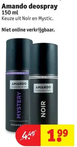 Kruidvat Amando deospray aanbieding