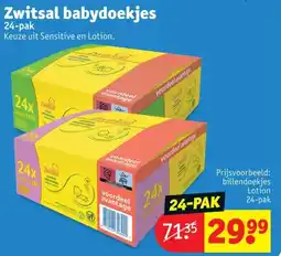 Kruidvat Zwitsal babydoekjes aanbieding