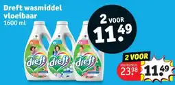 Kruidvat Dreft wasmiddel vloeibaar aanbieding
