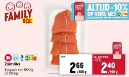 Delhaize Zalmfilet 100g aanbieding