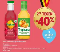 Delhaize Tropicana Vers vruchtensap of limonade aanbieding