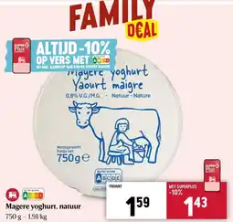 Magere yoghurt, natuur