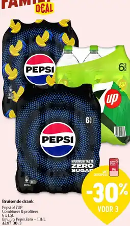 Delhaize Bruisende drank Pepsi of 7UP aanbieding