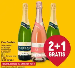 Delhaize Cava Perelada Schuimwijn uit Spanje aanbieding