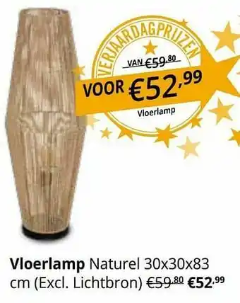 YGO Vloerlamp naturel aanbieding