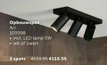 Zelfbouwmarkt Opbouwspot 3 spots aanbieding
