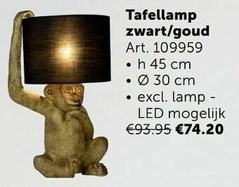 Zelfbouwmarkt Tafellamp zwart-goud aanbieding