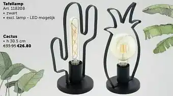 Zelfbouwmarkt Tafellamp cactus aanbieding