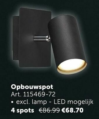 Zelfbouwmarkt Opbouwspot 4 spots aanbieding