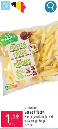 ALDI ALL SEASONS Verse frieten 750g aanbieding