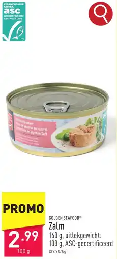 ALDI GOLDEN SEAFOOD Zalm 100g aanbieding