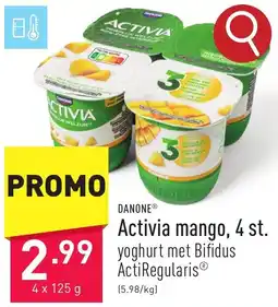 ALDI DANONE Activia mango, 4 x 125g aanbieding