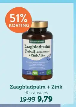 Holland & Barrett Zaagbladpalm + Zink aanbieding