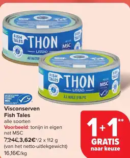 Carrefour Visconserven Fish Tales aanbieding
