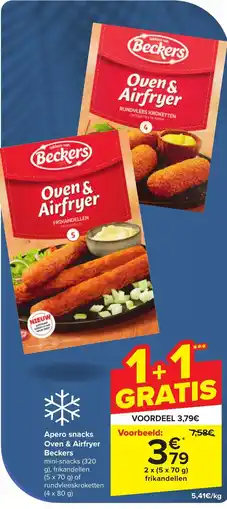Carrefour Beckers Apero snacks Oven & Airfryer aanbieding