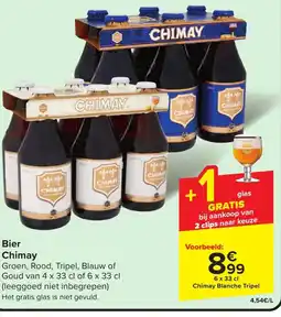 Carrefour Chimay Bier 6 x 33 cl aanbieding
