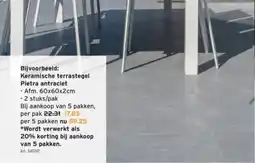 GAMMA Keramische terrastegel Pietra antraciet aanbieding