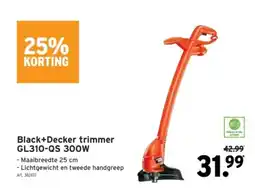 GAMMA Black+Decker trimmer GL310-QS 300W aanbieding