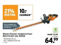 GAMMA Black+Decker heggenschaar BEHTS401-QS 500W aanbieding