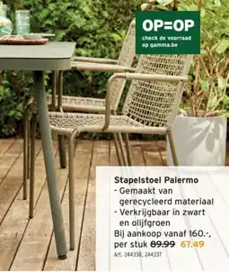 GAMMA Stapelstoel Palermo aanbieding