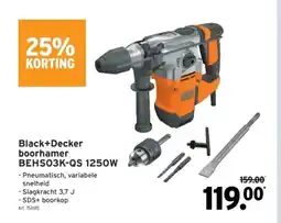 GAMMA Black+Decker boorhamer BEHSO3K-QS 1250W aanbieding
