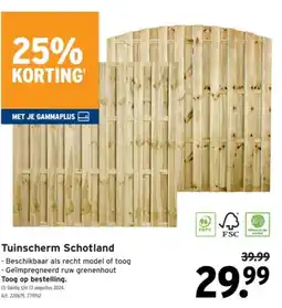 GAMMA Tuinscherm Schotland aanbieding