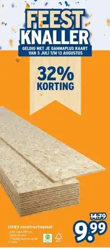 GAMMA OSB3 constructieplaat aanbieding