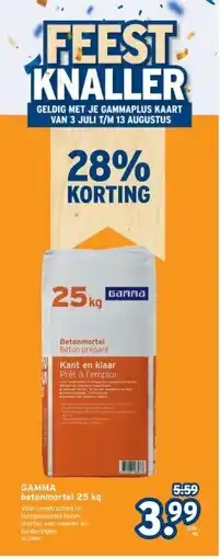 GAMMA GAMMA betonmortel 25 kg aanbieding