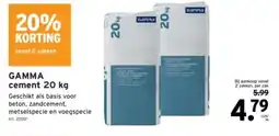GAMMA GAMMA cement 20 kg aanbieding