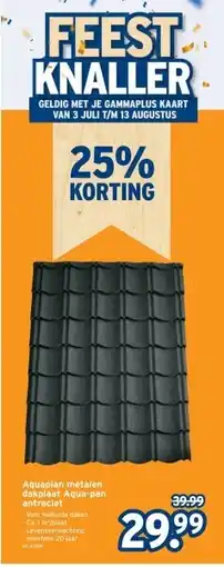 GAMMA Aquaplan metalen dakplaat Aqua-pan antraciet aanbieding