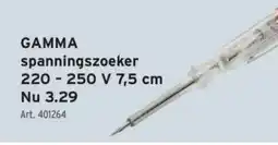 GAMMA GAMMA spanningszoeker 220 250 V 7,5 cm aanbieding