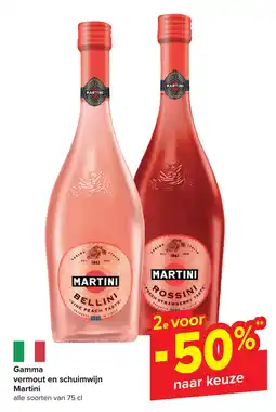 Carrefour Market Gamma vermout en schuimwijn Martini aanbieding