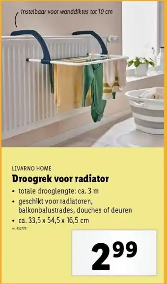 Lidl LIVARNO HOME Droogrek voor radiator aanbieding