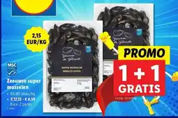 Lidl Zeeuwse super mosselen 2 x 2kg aanbieding