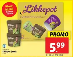 Lidl VOERKE IJS Likkepot ijsmix 6 x 100ml aanbieding