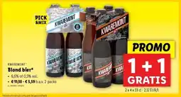 Lidl KWAREMONT Blond bier 2 x 4x 33cl aanbieding