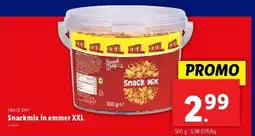 Lidl Snack Day Snackmix in emmer XXL 500g aanbieding