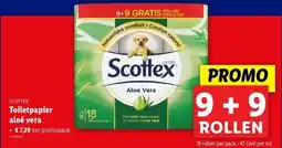 Lidl Scottex Toiletpapier aloë vera aanbieding