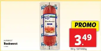 Lidl ALPENFEST Rookworst 350g aanbieding