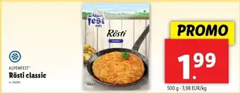 Lidl ALPENFEST Rösti classic 500g aanbieding