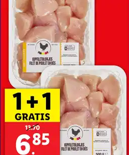Lidl kipfiletblokjes 2 x 500g aanbieding