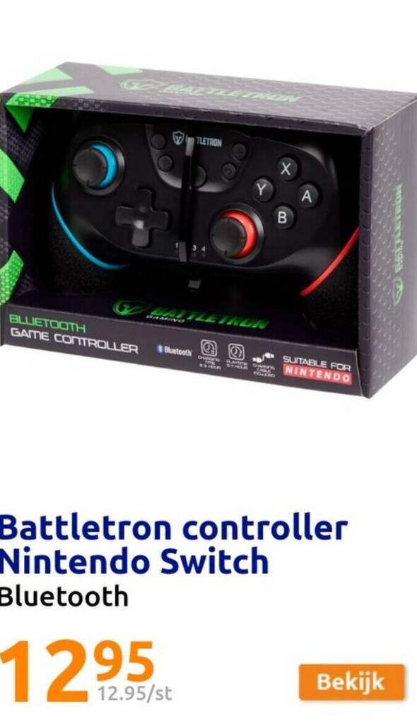 Battletron controller Nintendo Switch Bluetooth promotie bij Action